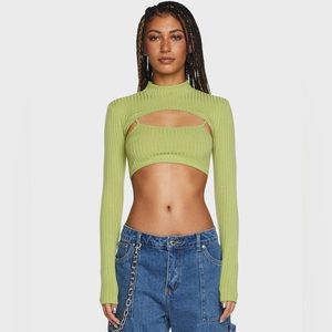 Ash Ribbed Two-Piece Top NWOT